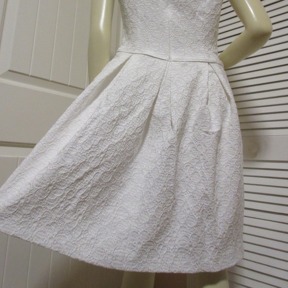 NWT American Living Womens White A-Line Sheath Dress Size 10 Sleeveless Pleated - Picture 7 of 8